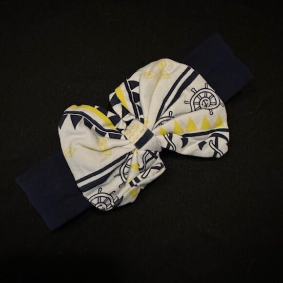 Hand Crafted Other - Nautical Cotton Big Bow Headband